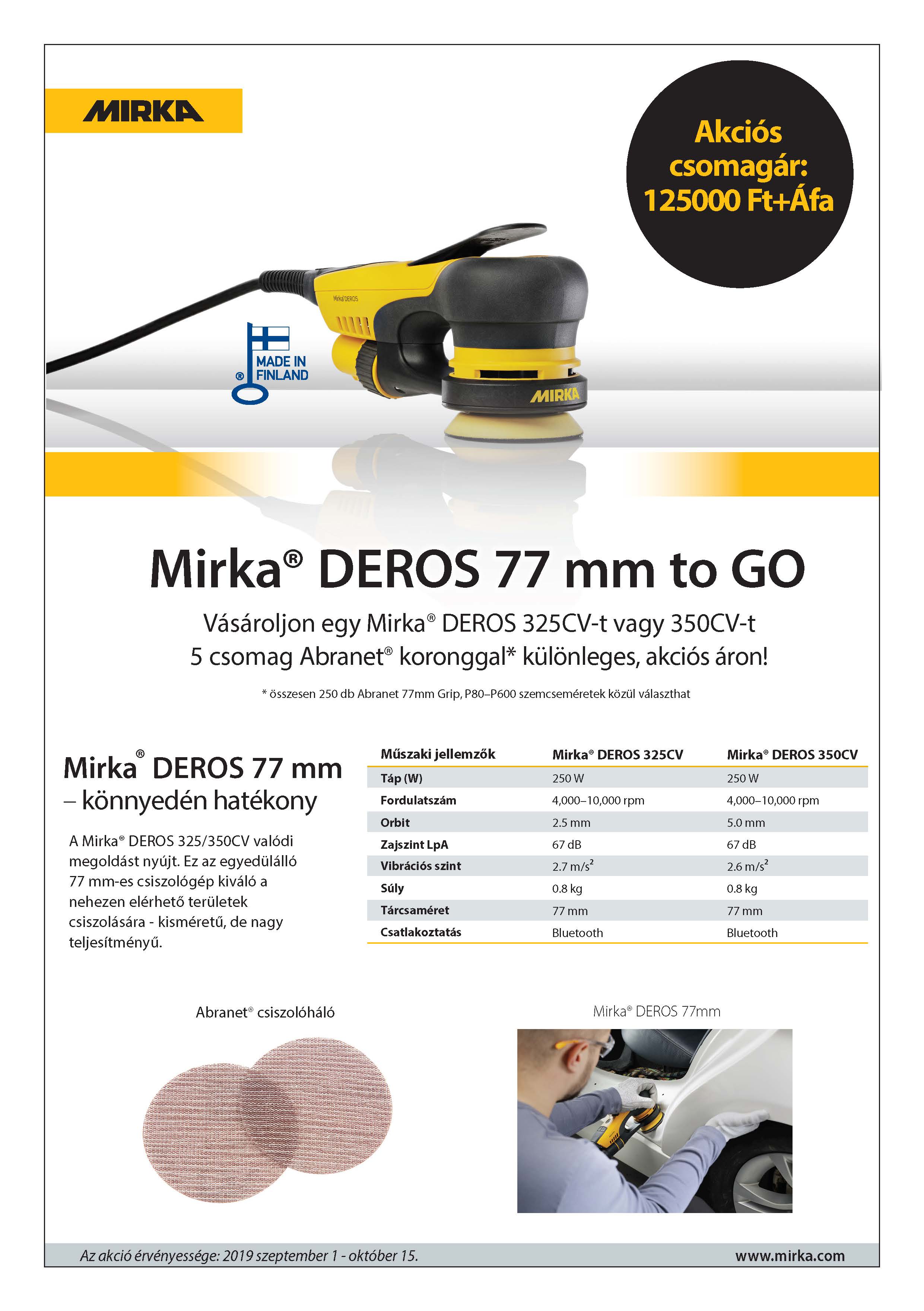 Mirka DEROS to GO akciós szórólap 2019 ősz